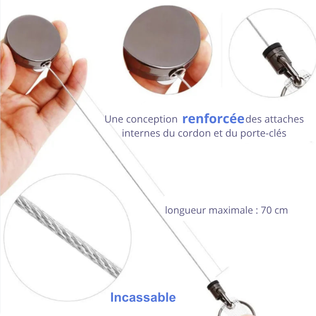 Porte-Clés Rétractable - Sécurité